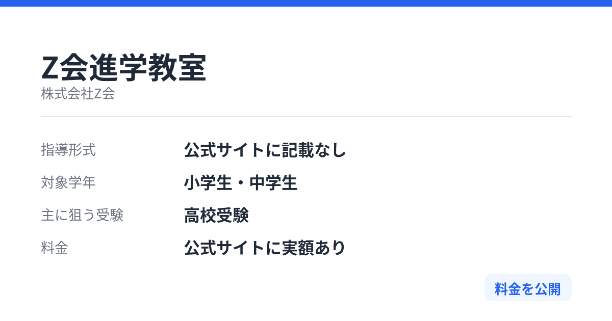 Z会進学教室の特徴