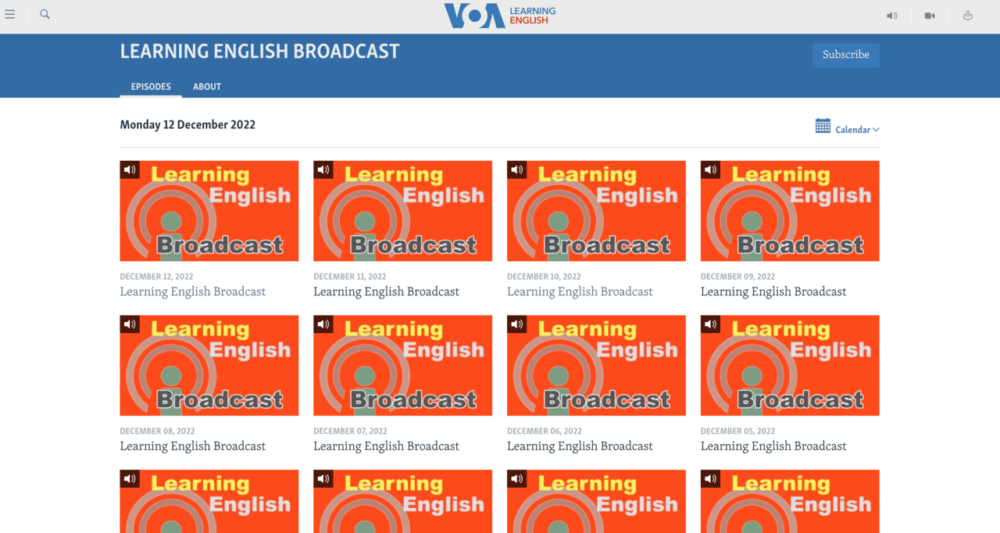 LEARNING ENGLISH BROADCAST トップ
